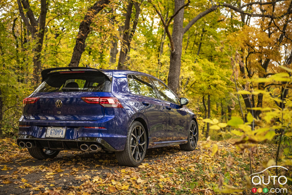 Volkswagen Golf R 2022, trois quarts arrière